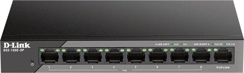 Kommutaator D-Link DSS-100E-9P hind ja info | Lülitid (Switch) | kaup24.ee