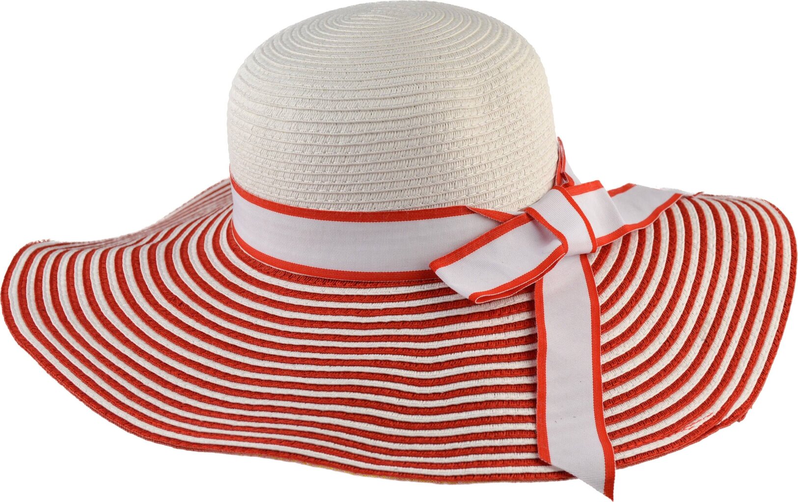 Naiste suvine laia servaga õlgkübar-Punane hind ja info | Naiste mütsid ja peapaelad | kaup24.ee