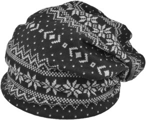 Stiilne mustriga pikem Beanie müts-Must цена и информация | Мужские шарфы, шапки, перчатки | kaup24.ee
