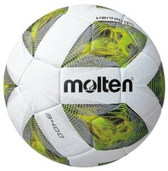 Molten jalgpall F3A3400-G, sünt. nahk, valge/kollane/roheline цена и информация | Футбольные мячи | kaup24.ee