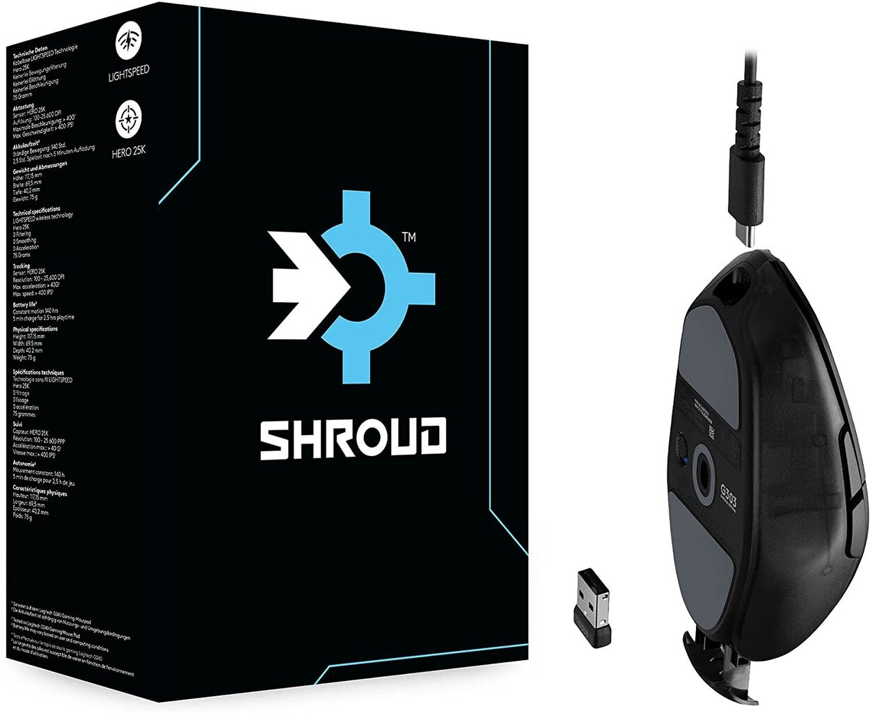 Logitech G303 Shroud Edition - Wireless mouse hind ja info | Hiired | kaup24.ee