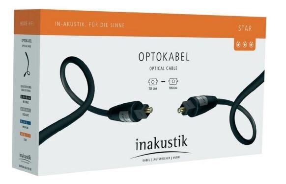 Optiline kaabel TOSLINK - TOSLINK 0.75m inakustik STAR hind ja info | Kaablid ja juhtmed | kaup24.ee