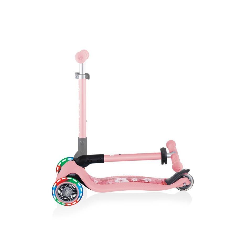 Globber Junior Foldable Fantasy Lights / Pastel Pink Flowers hind ja info | Tõukerattad | kaup24.ee