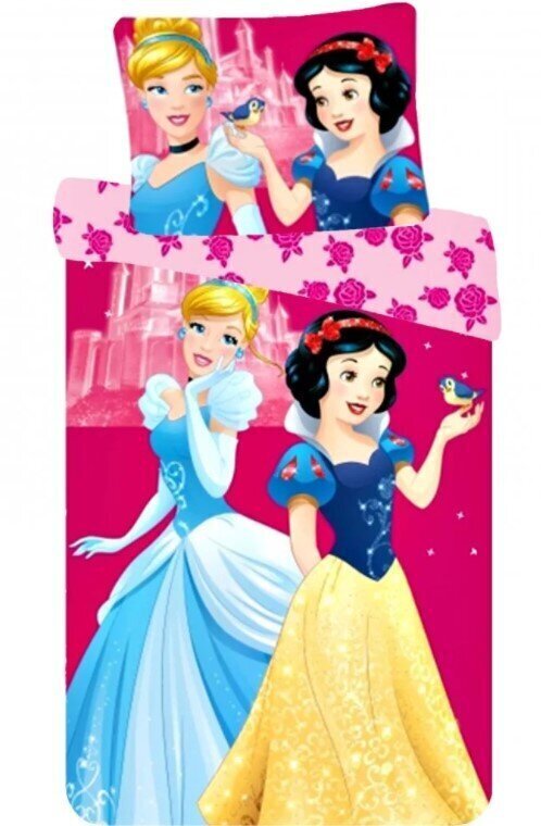 Voodipesukomplekt Disney Princess 90x140cm, 2-osaline цена и информация | Beebide ja laste voodipesu | kaup24.ee