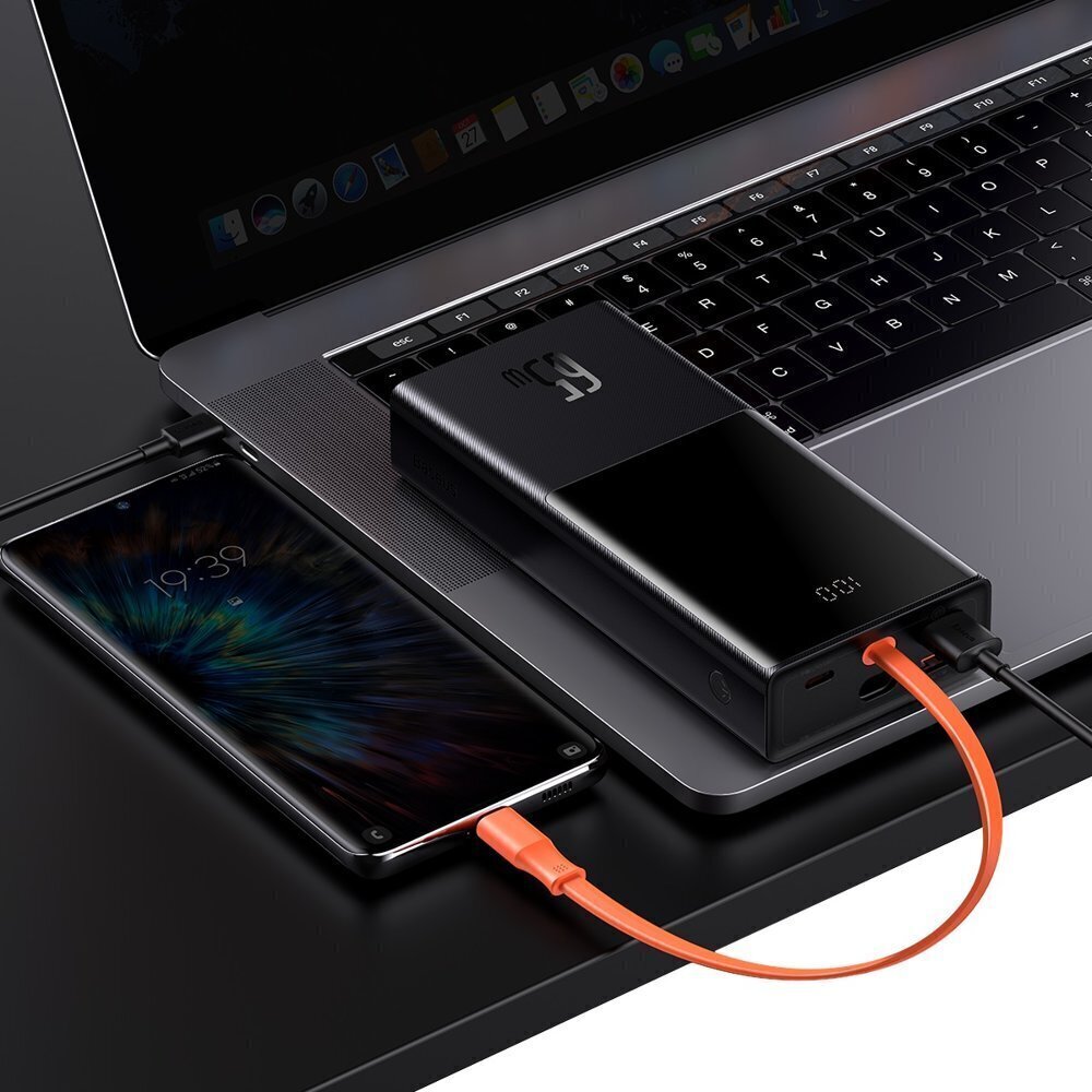 Varutoiteallikas PowerBank Base 20000mAh, PD, 2xUSB + USB-C, USB-C kaabel, 65W цена и информация | Akupangad | kaup24.ee