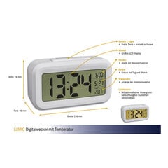 Цифровой будильник с термометром Lumio TFA 0.2018.02 цена и информация | Метеорологические станции, термометры | kaup24.ee
