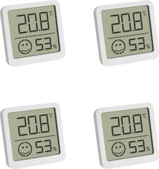 Четыре цифровых термогигрометра с зоной комфорта ТFА 30.5053.02.04 цена и информация | Метеорологические станции, термометры | kaup24.ee