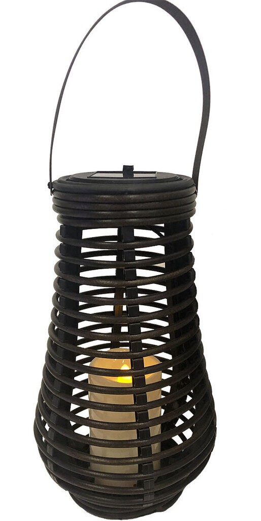 Rotangist aed Solar Lantern Saska Garden, 26,5 cm, pruun hind ja info | Aia- ja õuevalgustid | kaup24.ee