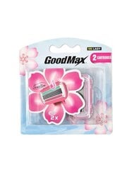 Женская бритва «GoodMAX», сменная головка, 4 лезвия, 2 шт. SL-8002C цена и информация | Средства для бритья | kaup24.ee