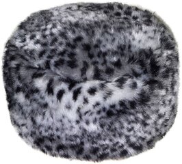 Leopard mustriga Kunstkarusnahast müts-Must цена и информация | Мужские шарфы, шапки, перчатки | kaup24.ee