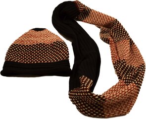 Beanie & rõngassall-Must цена и информация | Мужские шарфы, шапки, перчатки | kaup24.ee