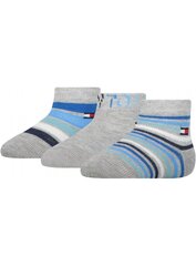 Tommy Hilfiger beebi sokid 3pk kinkekarbis, hall цена и информация | Колготки, носочки для новорожденных | kaup24.ee