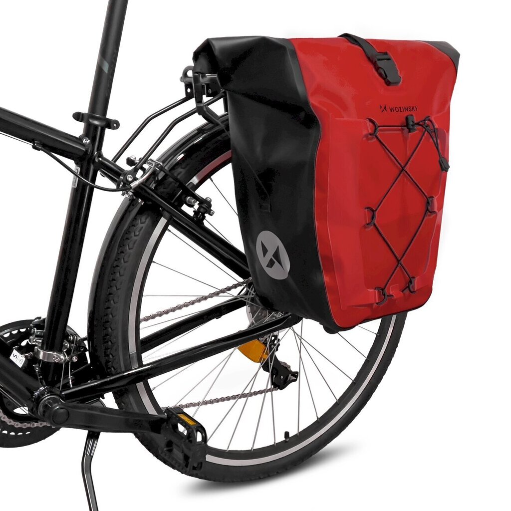 Wozinsky waterproof bicycle bag trunk pannier 25l red (WBB24RE) цена и информация | Rattakotid ja telefonikotid | kaup24.ee