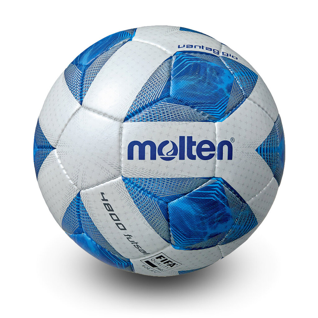 Molten futsal pall F9A4800 Sünt. nahk, valge/sinine/hõbe цена и информация | Jalgpalli pallid | kaup24.ee
