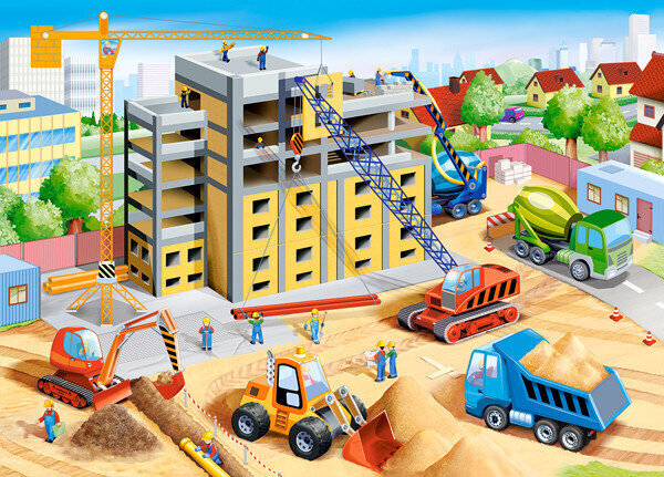 Puzzle 60 BIG CONSTRUCTION SITE 066223 цена и информация | Pusled | kaup24.ee