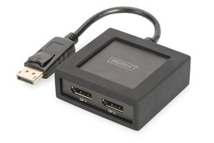 Разветвитель Digitus DisplayPort Digitus 4K, 1x2 цена и информация | Адаптеры и USB-hub | kaup24.ee
