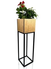 Вазон для растений - Loft Fiorino дубовый 22x22x80 см цена и информация | Подставки для цветов, держатели для вазонов | kaup24.ee