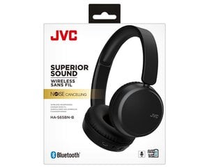 Наушники c активным шумоподавлением JVC HA-S65BN-B, Bluetooth / Wireless, черные цена и информация | Наушники | kaup24.ee