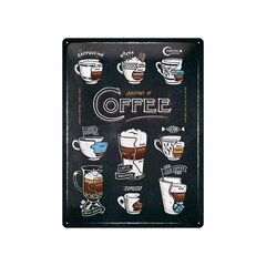 Металлическая пластина 30x40 см / Anatomy of Coffee цена и информация | Детали интерьера | kaup24.ee