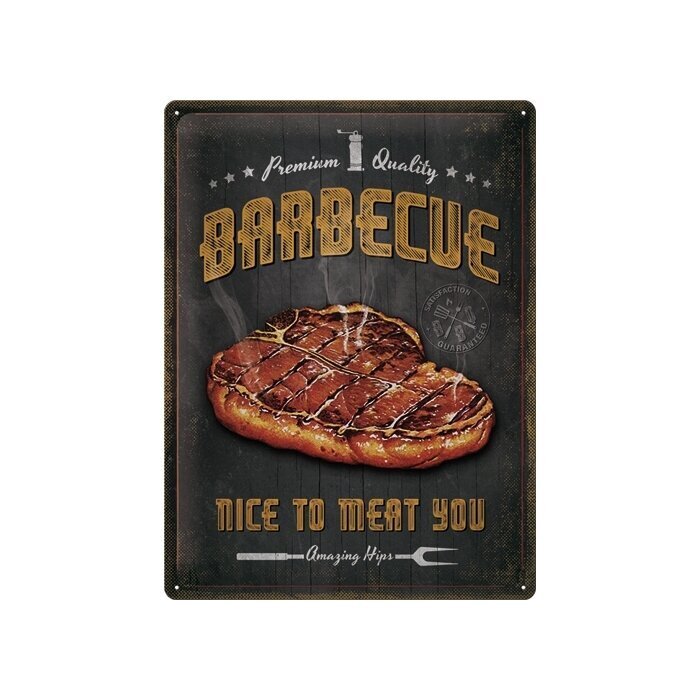 Metallplaat 30x40cm / Barbecue Nice To Meat You hind ja info | Sisustuselemendid | kaup24.ee