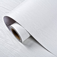 Kleepfoolium, valge tamme tapeet, 1,22 x 0,5 m hind ja info | Fotokleebis | kaup24.ee