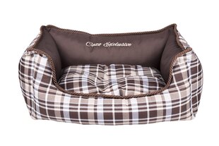 Cazo Soft Bed Scotland Line pruun pesa koertele 95x70cm цена и информация | Лежаки, домики | kaup24.ee