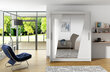 Riidekapp LED valgustusega ADRK Furniture Bolton, valge hind ja info | Kapid | kaup24.ee