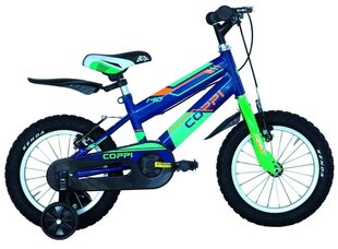 BICYCLE 14" JUNIOR MAN ARGO/BLUE/GREEN 8001446125144 COPPI цена и информация | Велосипеды | kaup24.ee