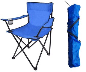 Складной стул для рыбалки HUGO синий цена и информация | Туристическая мебель | kaup24.ee