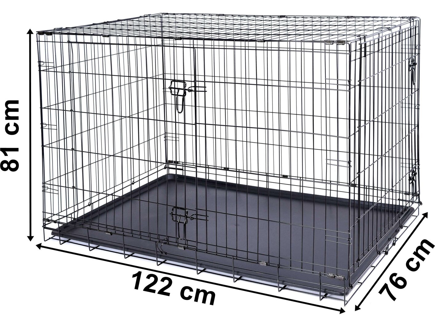 Metallist loomapuur 122 x 76 x 81 cm цена и информация | Transportkorvid, puurid | kaup24.ee