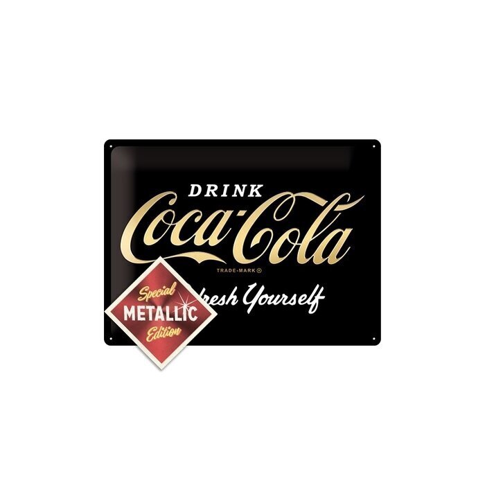 Metallplaat 30x40cm / Coca-Cola Refresh Yourself цена и информация | Sisustuselemendid | kaup24.ee
