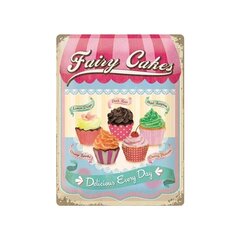 Металлическая пластина 30x40 см / Fairy Cakes Delicious Every Day цена и информация | Детали интерьера | kaup24.ee