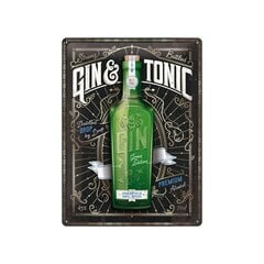 Металлическая пластина 30x40 см / Gin & Tonic Green Edition цена и информация | Детали интерьера | kaup24.ee