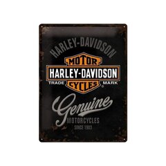Metallplaat 30x40cm / Harley-Davidson Genuine logo hind ja info | Sisustuselemendid | kaup24.ee