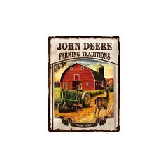 Металлическая пластина 30х40 см / John Deere Farming Traditions цена и информация | Детали интерьера | kaup24.ee