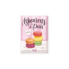 Metallplaat 30x40cm / Macarons de Paris hind ja info | Dekoratsioonid | kaup24.ee