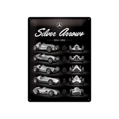 Metallplaat 30x40cm / Mercedes-Benz - Silver Arrow Chart hind ja info | Dekoratsioonid | kaup24.ee