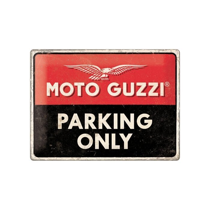 Metallplaat 30x40cm / Moto Guzzi Parking Only цена и информация | Dekoratsioonid | kaup24.ee