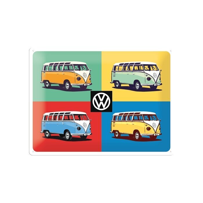 Metallplaat 30x40cm / VW neli Bulli Pop Art hind ja info | Dekoratsioonid | kaup24.ee