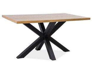 Стол Signal Meble Cross, 150x90x75 см, черный/цвет дуба цена и информация | Кухонные и обеденные столы | kaup24.ee