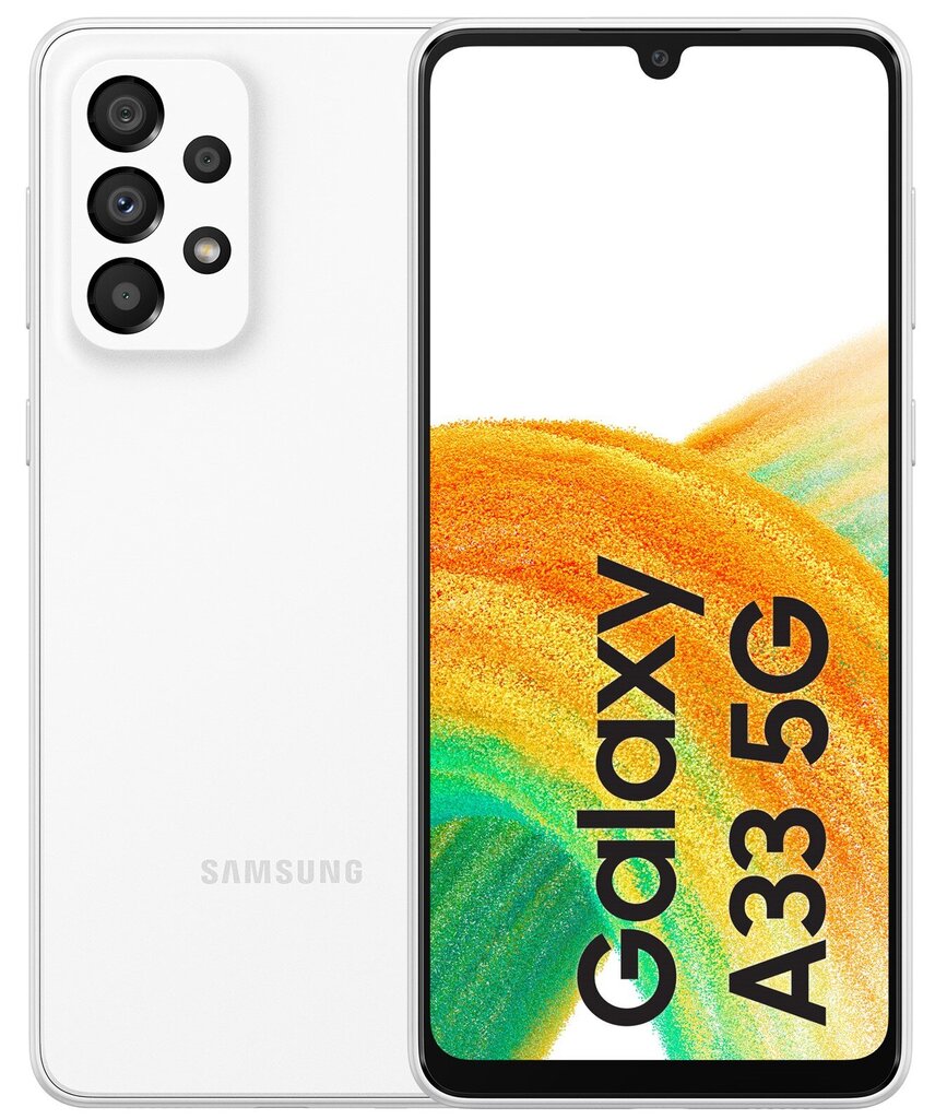 Samsung Galaxy A33 5G, 6/128GB, Dual SIM, Awesome White hind ja info | Telefonid | kaup24.ee