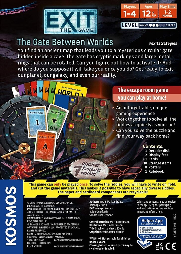 Lauamäng Exit: The Game – The Gate Between Worlds, EN hind ja info | Lauamängud ja mõistatused | kaup24.ee