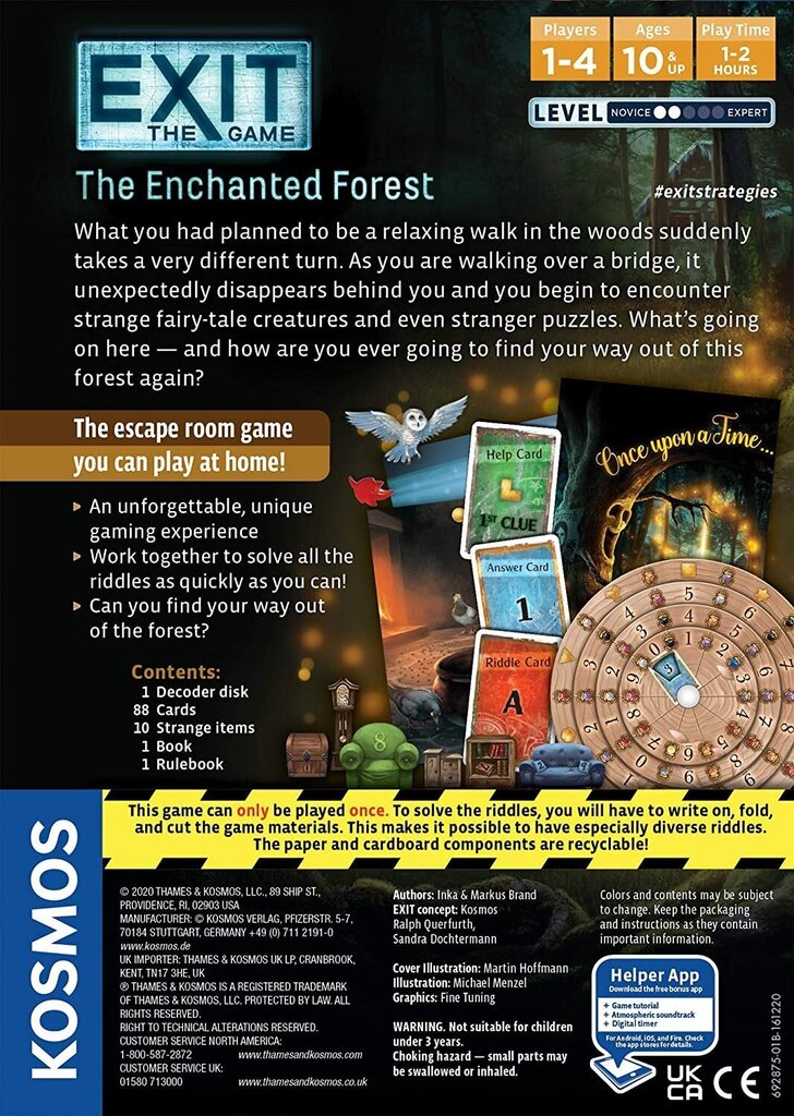 Lauamäng Exit: The Game – The Enchanted Forest, EN цена и информация | Lauamängud ja mõistatused | kaup24.ee