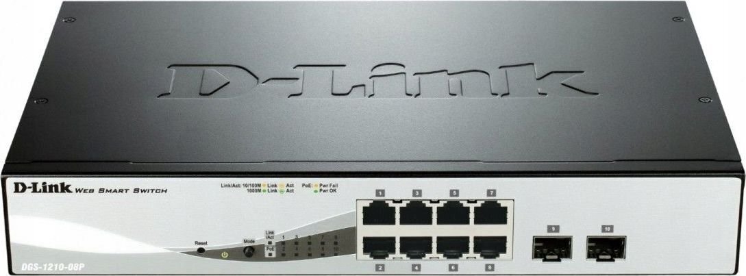 Ruuter D-Link DGS121008P цена и информация | Lülitid (Switch) | kaup24.ee