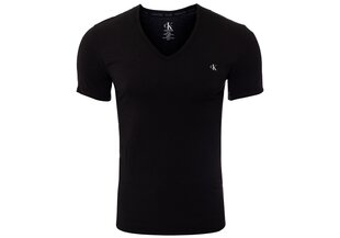 Мужская футболка Calvin Klein, 2 пары S/S V 2PK, черная NB2408A 001 18605 цена и информация | Мужские футболки | kaup24.ee