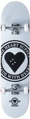 Скейтборд Heart Supply Badge 8 дюймов, белый цена и информация | Скейтборды | kaup24.ee