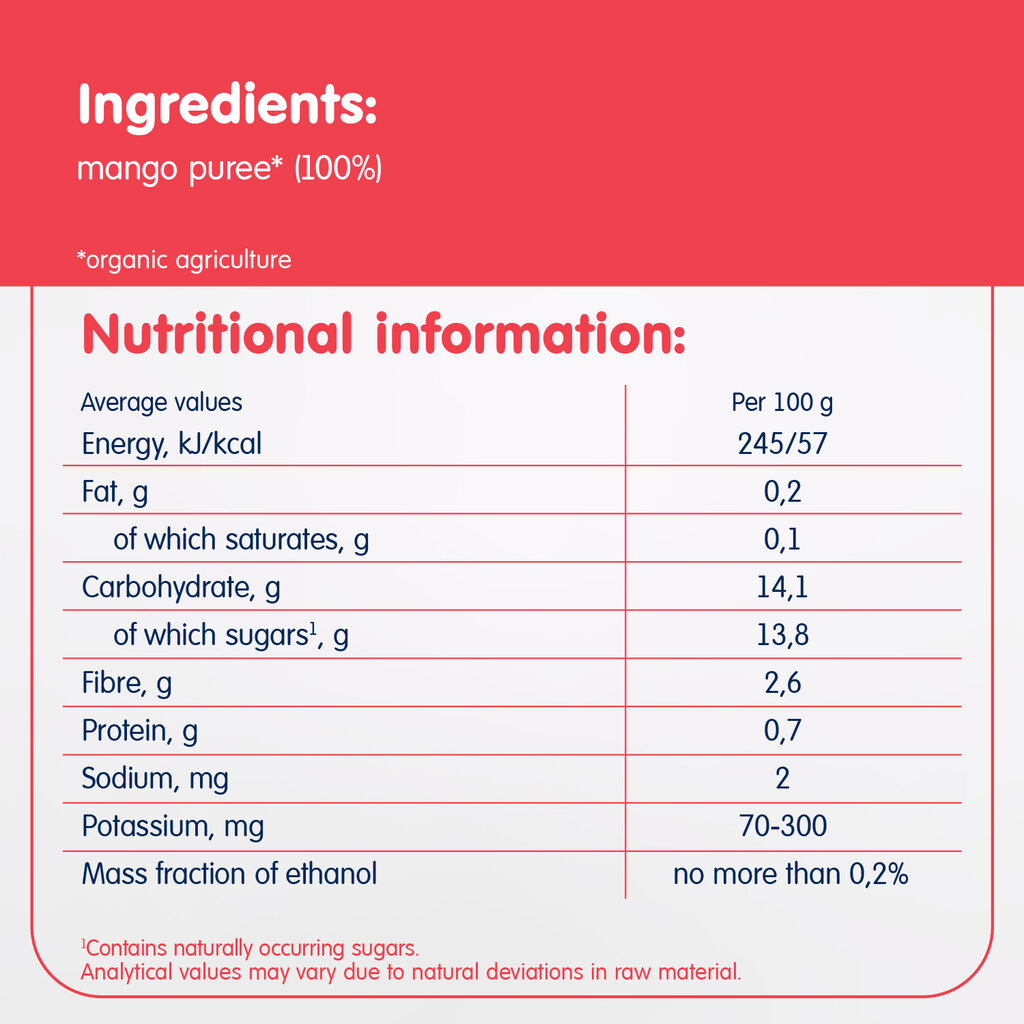 "Mango" orgaaniline püree FLEUR ALPINE, alates 6 elukuust, 90 g x 6 цена и информация | Püreed | kaup24.ee