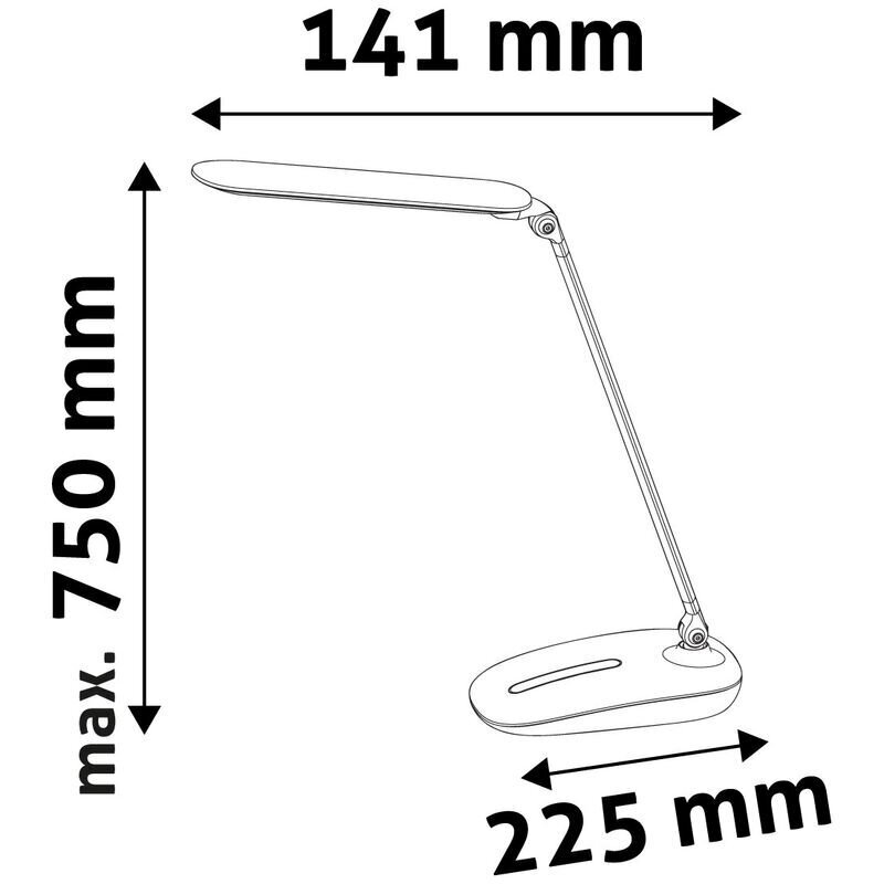 Led laualamp Avide Touch Dimmer 10 W, must hind ja info | Laualambid | kaup24.ee