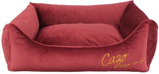 Cazo Soft Bed Milan punane pesa koertele 55x42cm цена и информация | Лежаки, домики | kaup24.ee