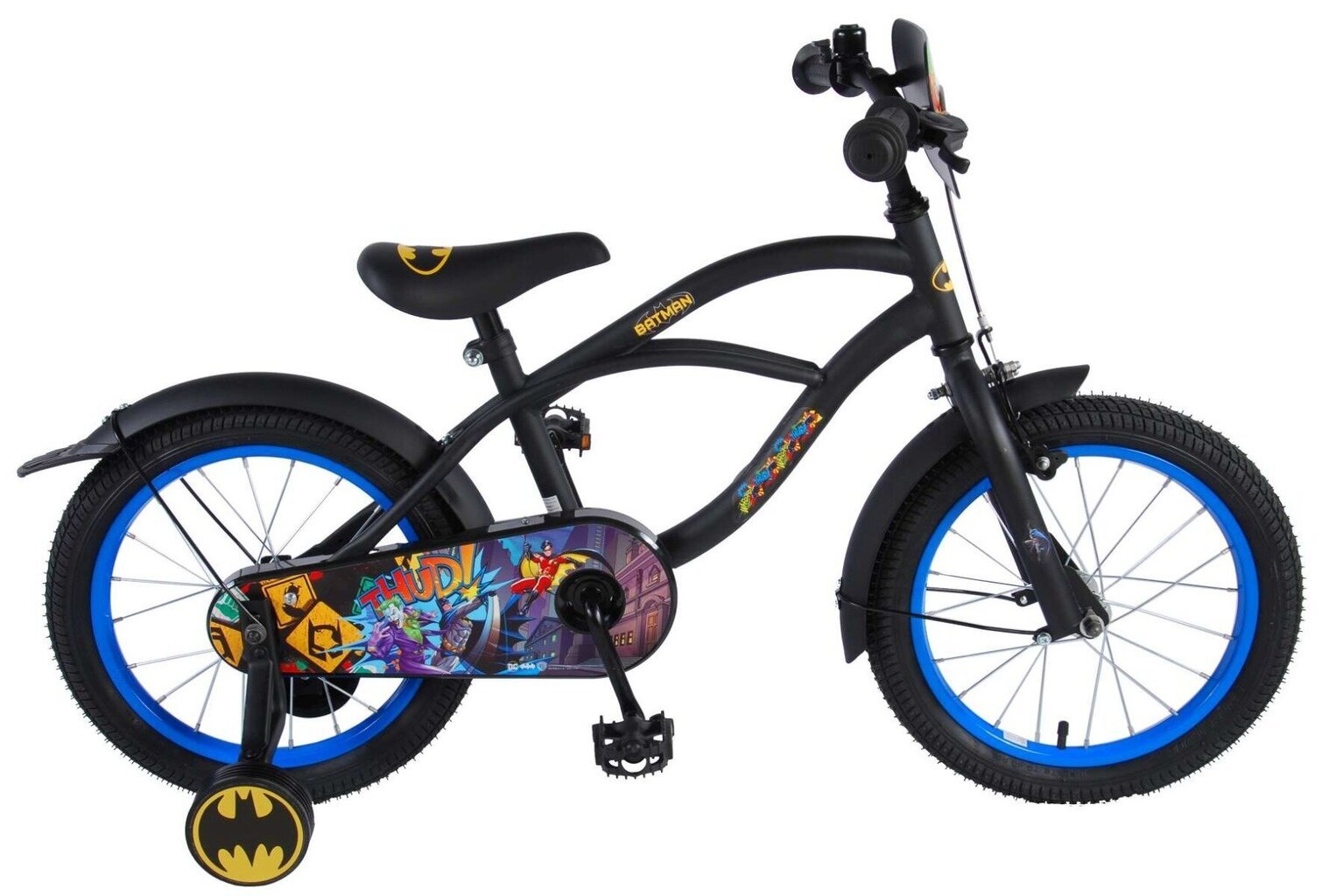 Jalgratas Batman 16" must hind ja info | Jalgrattad | kaup24.ee